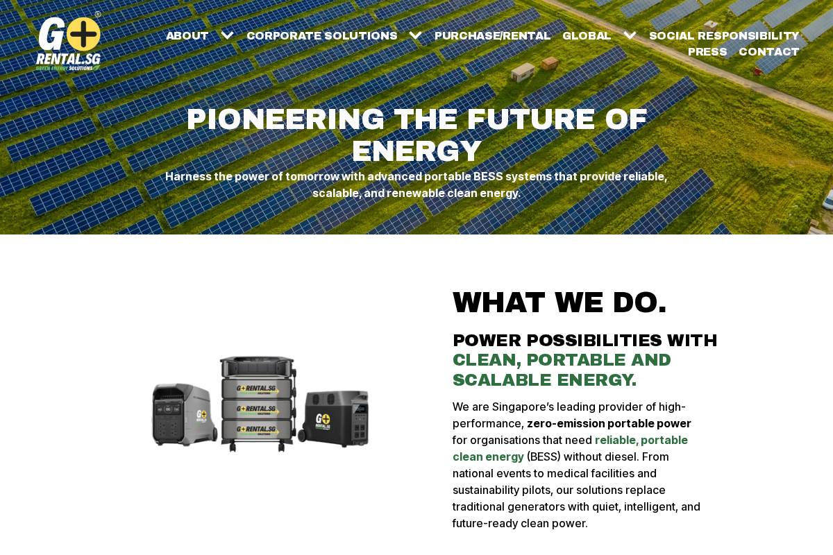 Gorental homepage screenshot