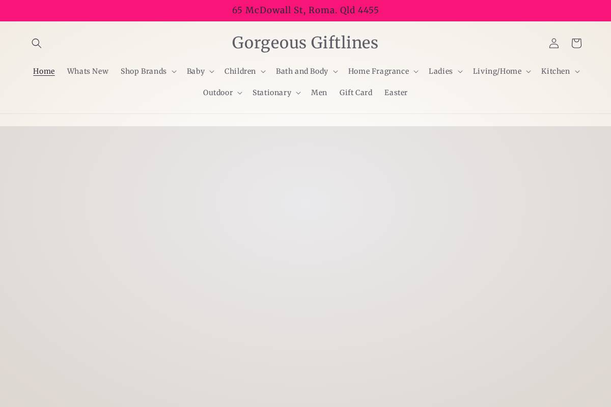 gorgeousgiftlines.com.au homepage screenshot