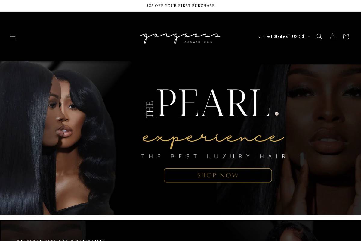 gorgeousgrowth.com homepage screenshot