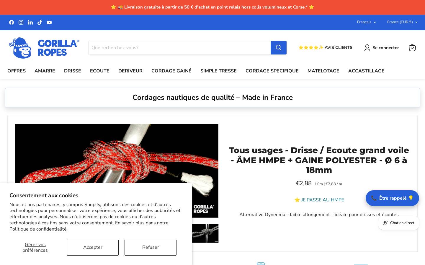 gorilla-ropes.com homepage screenshot