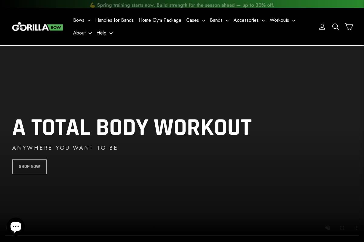 Gorilla Fitness homepage screenshot