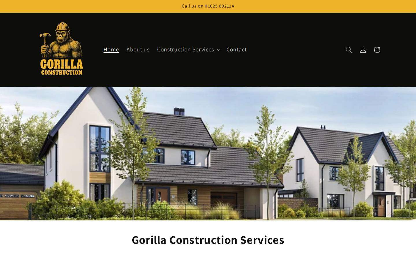 gorillaconstruction.co.uk homepage screenshot