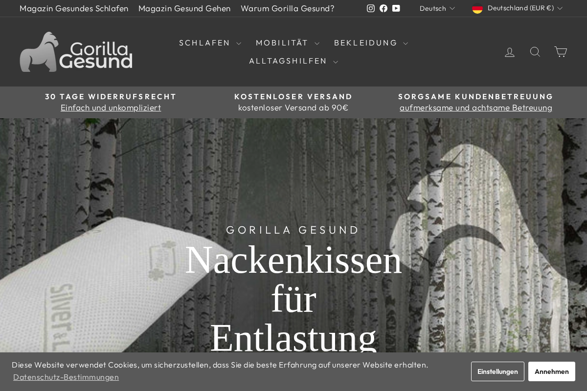 Gorilla Gesund homepage screenshot