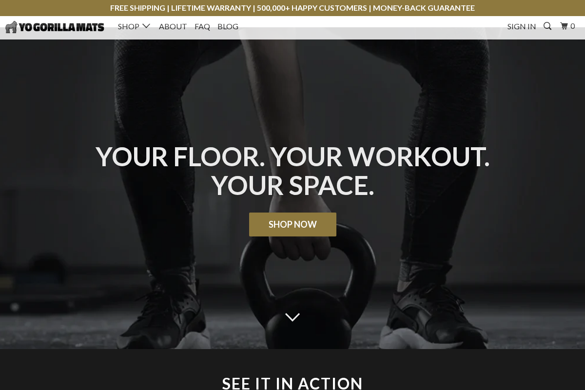 Gorillamats homepage screenshot