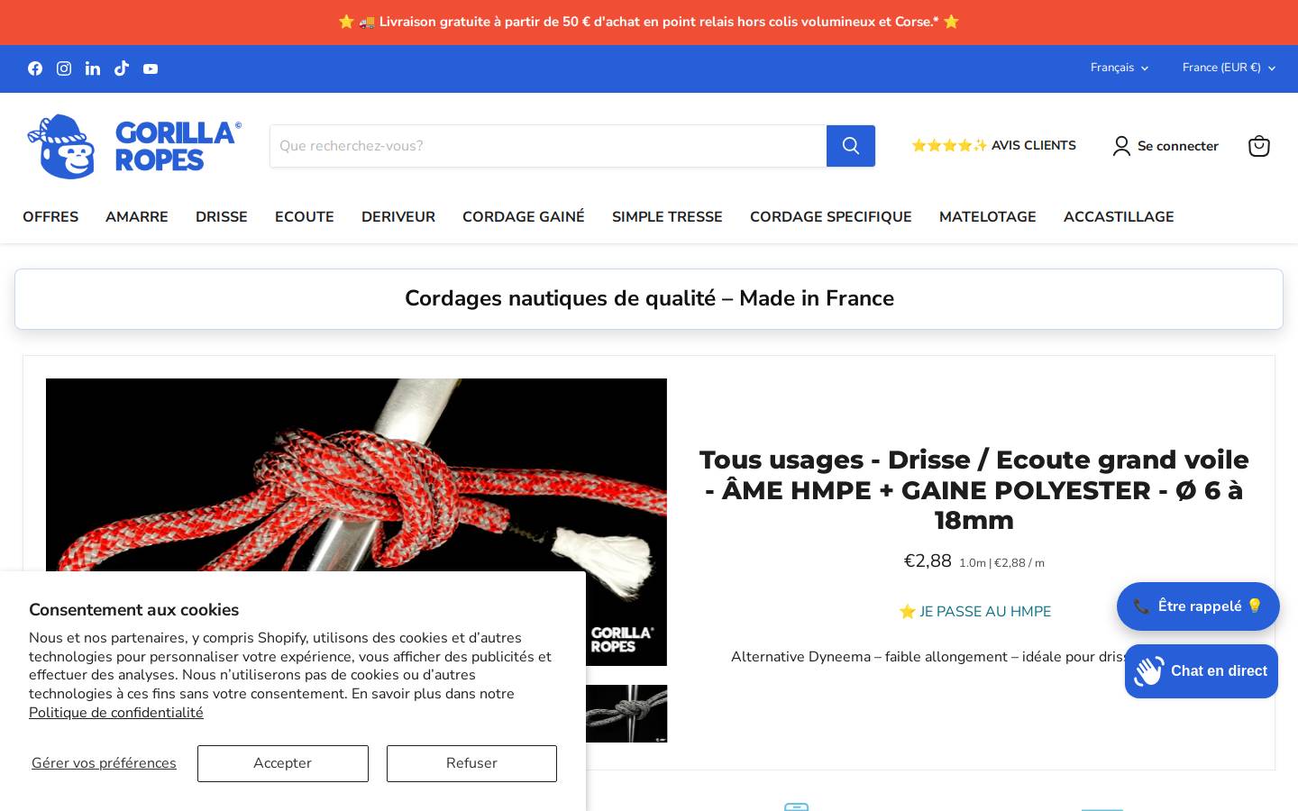 gorillaropes.com homepage screenshot