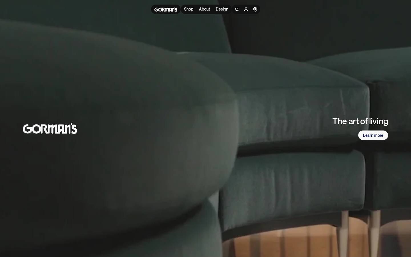 Gormans homepage screenshot