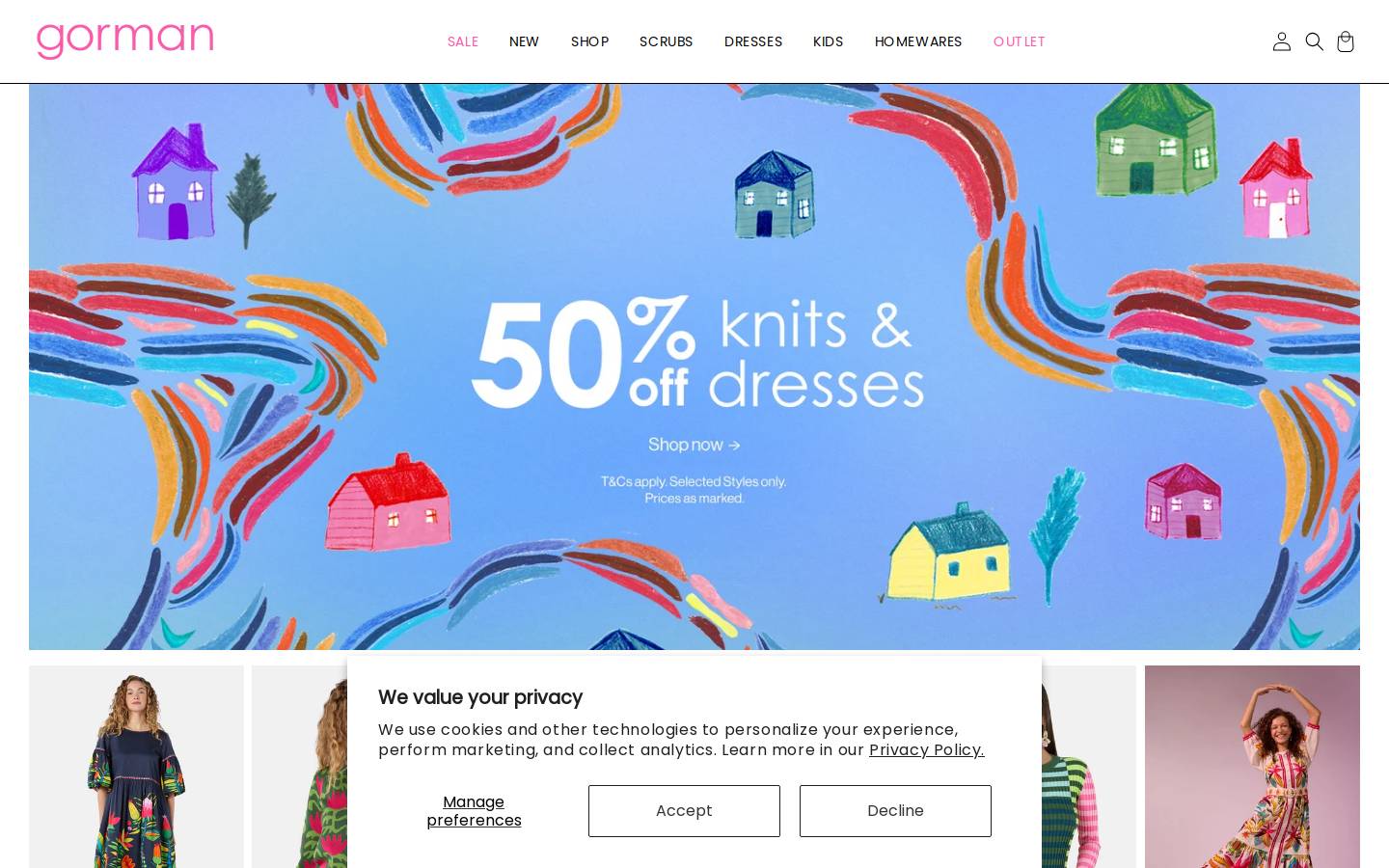 gormanshop.co.nz homepage screenshot