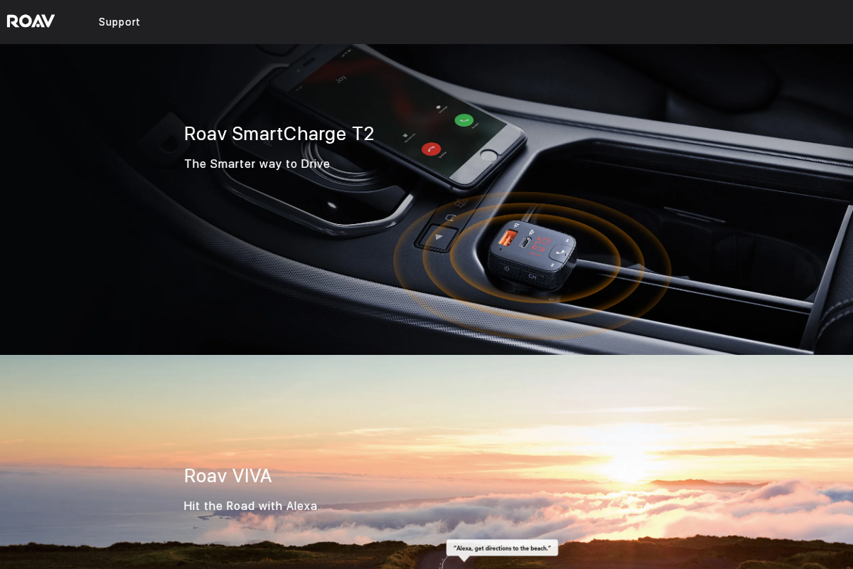 Roav homepage screenshot