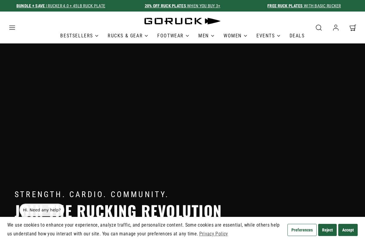 GORUCK homepage screenshot