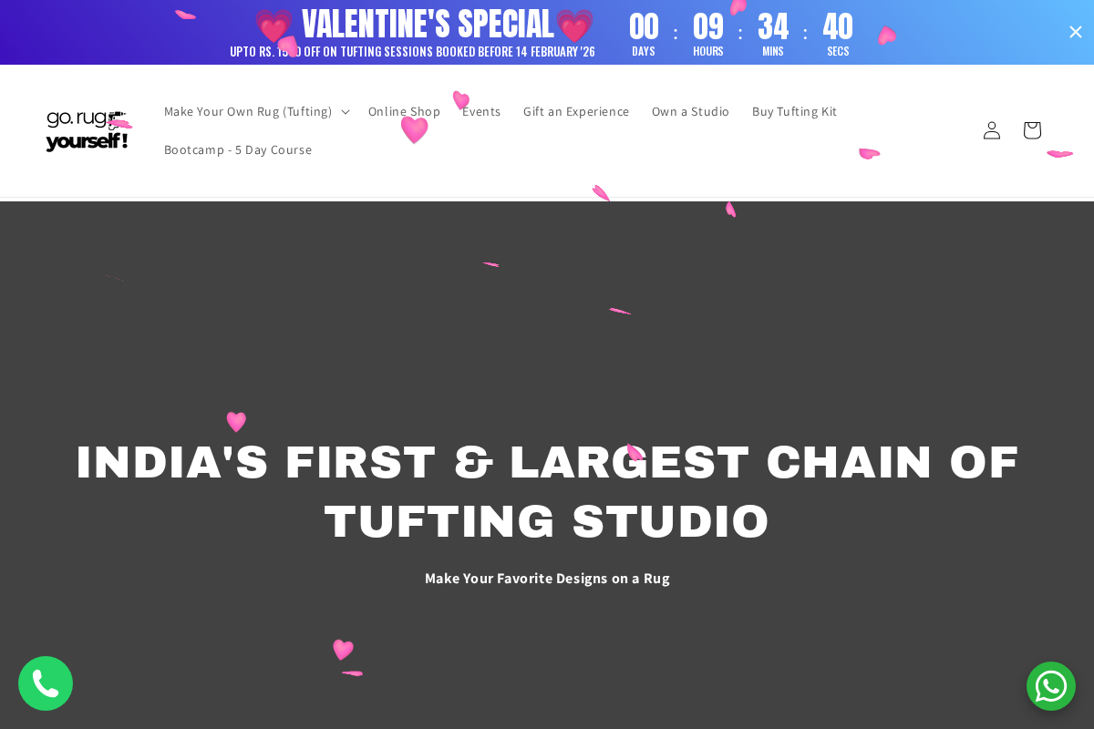 Go Rug Yourself homepage screenshot