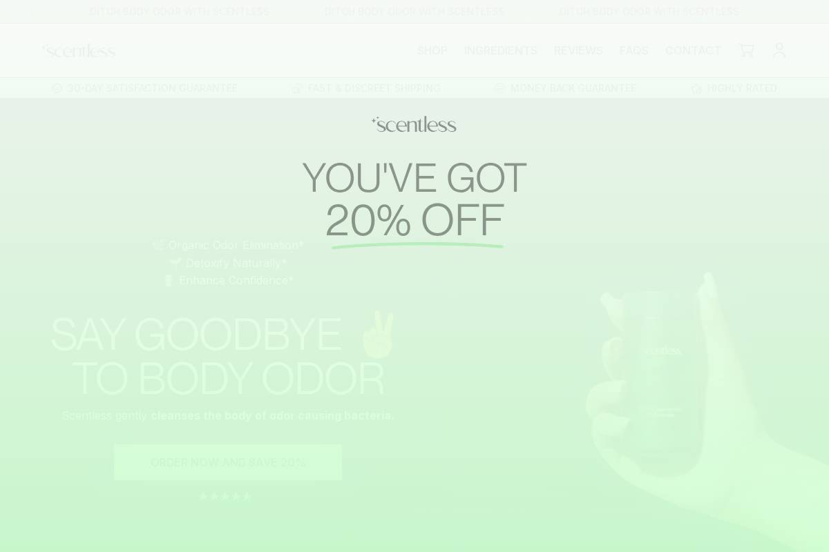 goscentless.com homepage screenshot