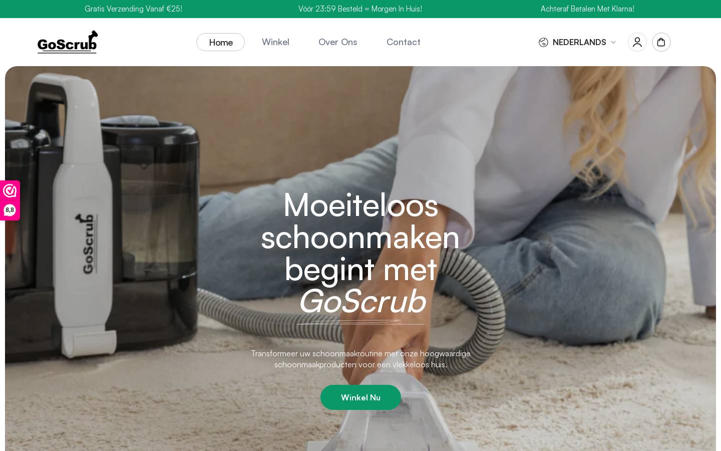 Goscrub homepage screenshot