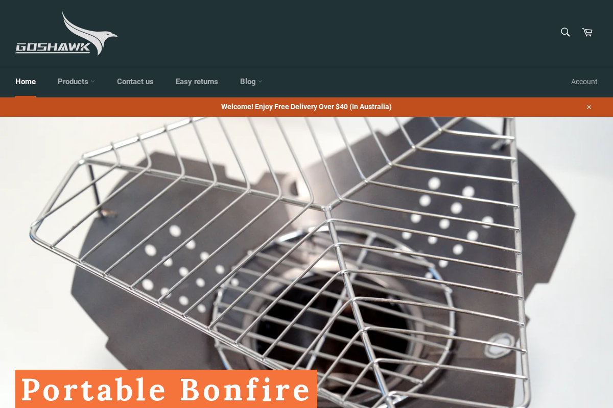 Goshawk-Hiking homepage screenshot