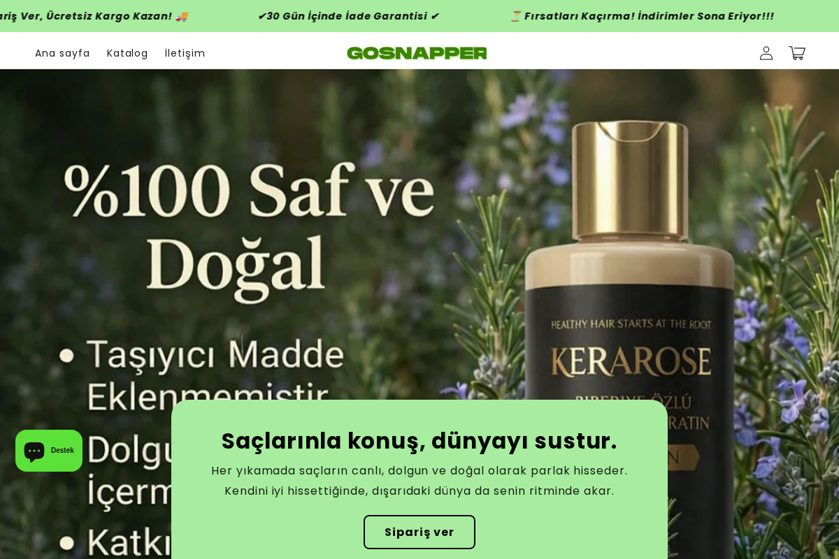 Gosnaper homepage screenshot