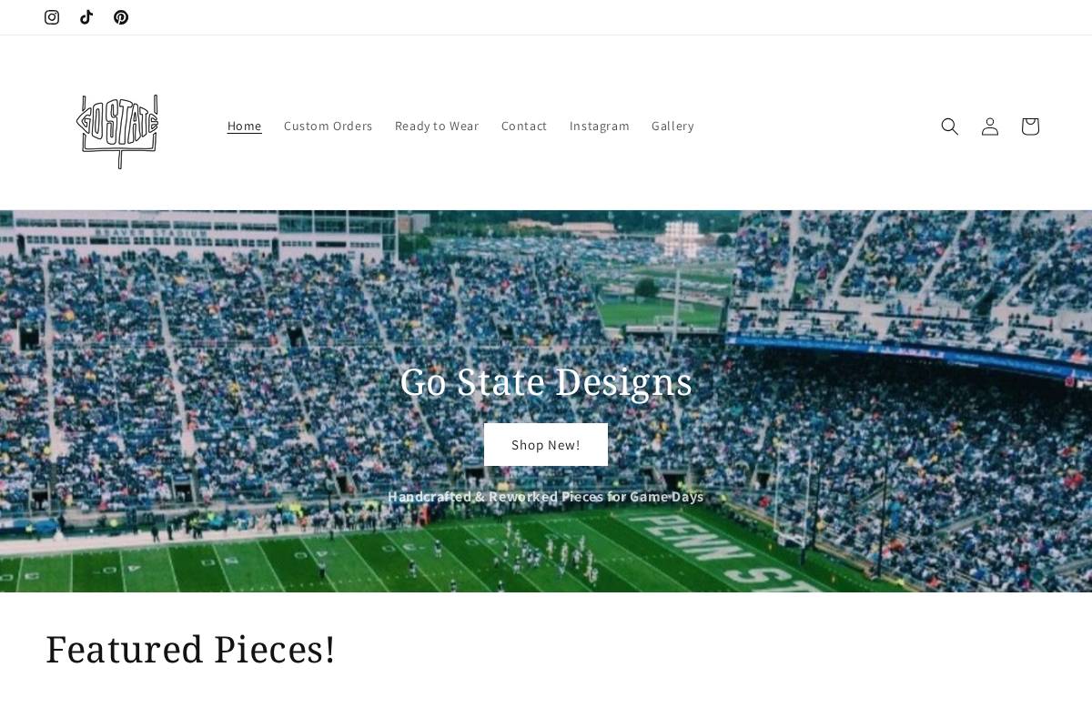 gostatedesigns.com homepage screenshot