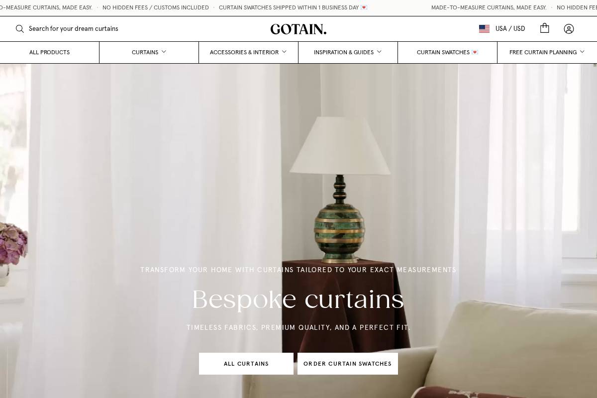 gotain.com homepage screenshot