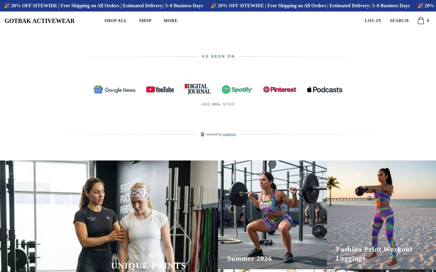 gotbak.com homepage screenshot