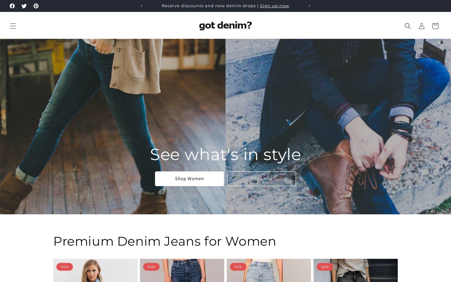 gotdenim.com homepage screenshot