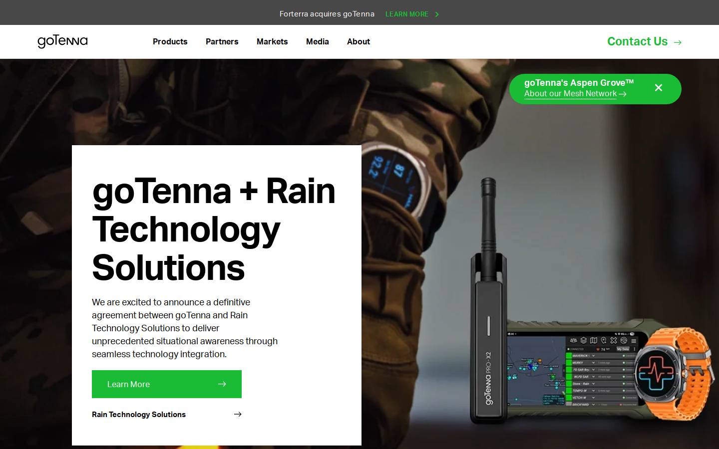goTenna homepage screenshot