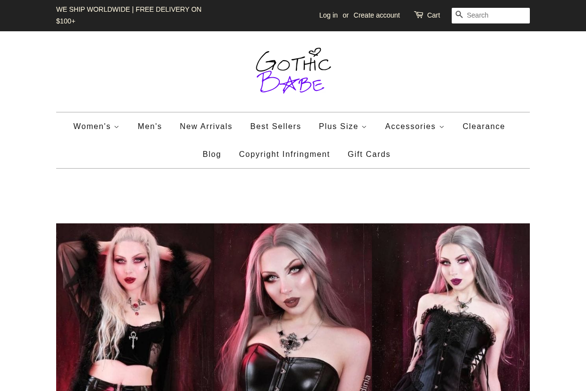 Gothicbabe homepage screenshot