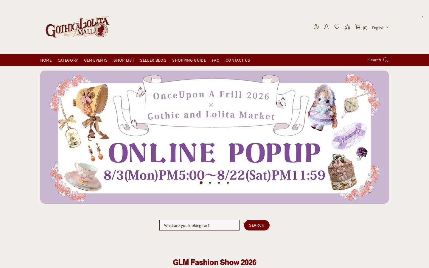 gothlolimarket.com homepage screenshot