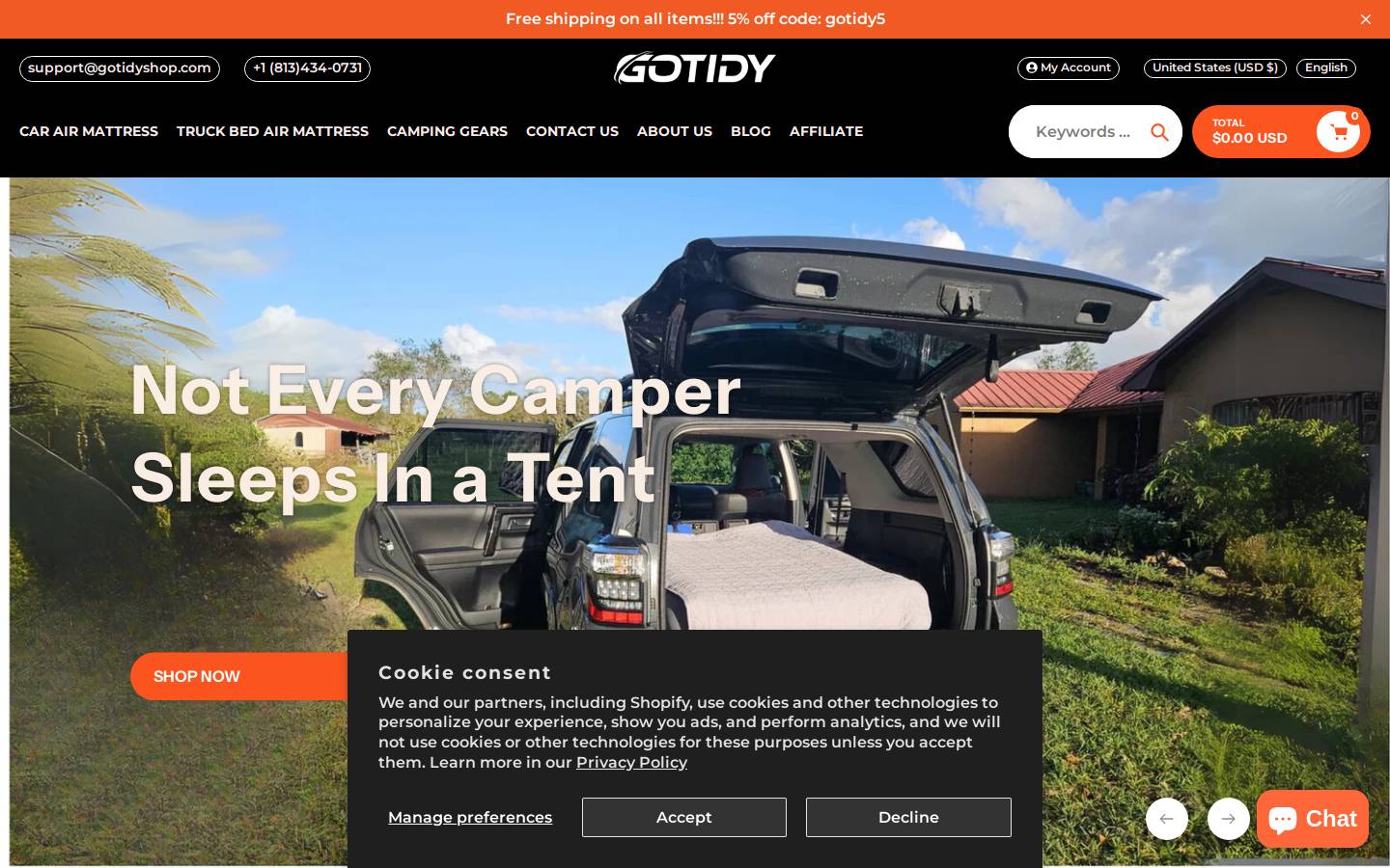 GOTIDY homepage screenshot