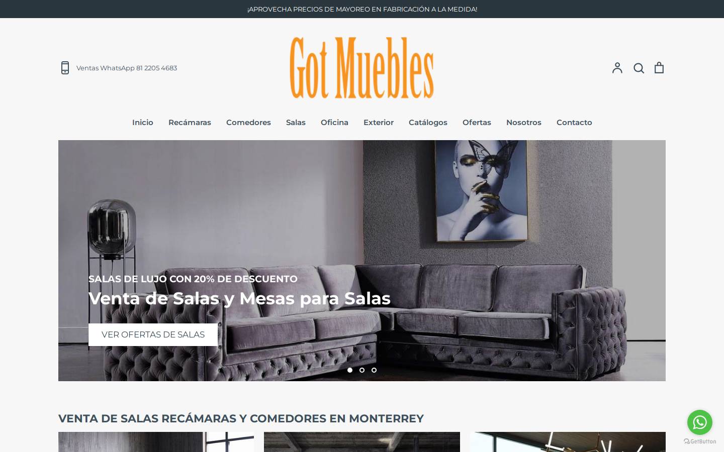 gotmuebles.mx homepage screenshot