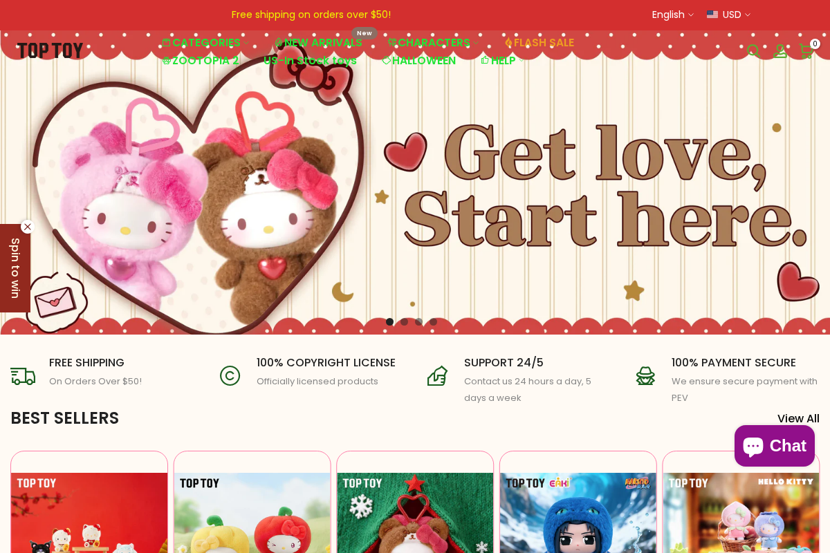 Gotoptoy homepage screenshot