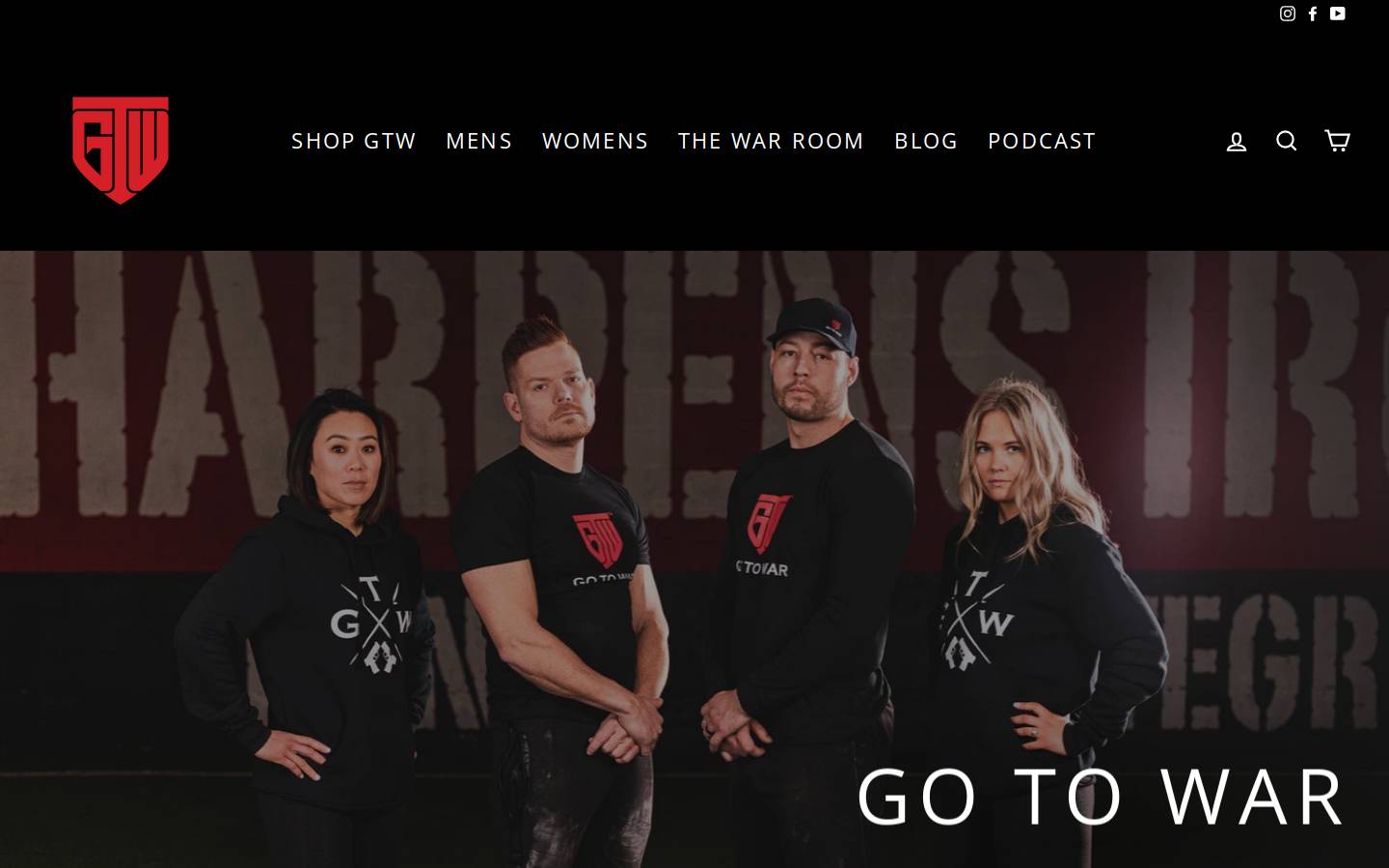 gotowargear.com homepage screenshot