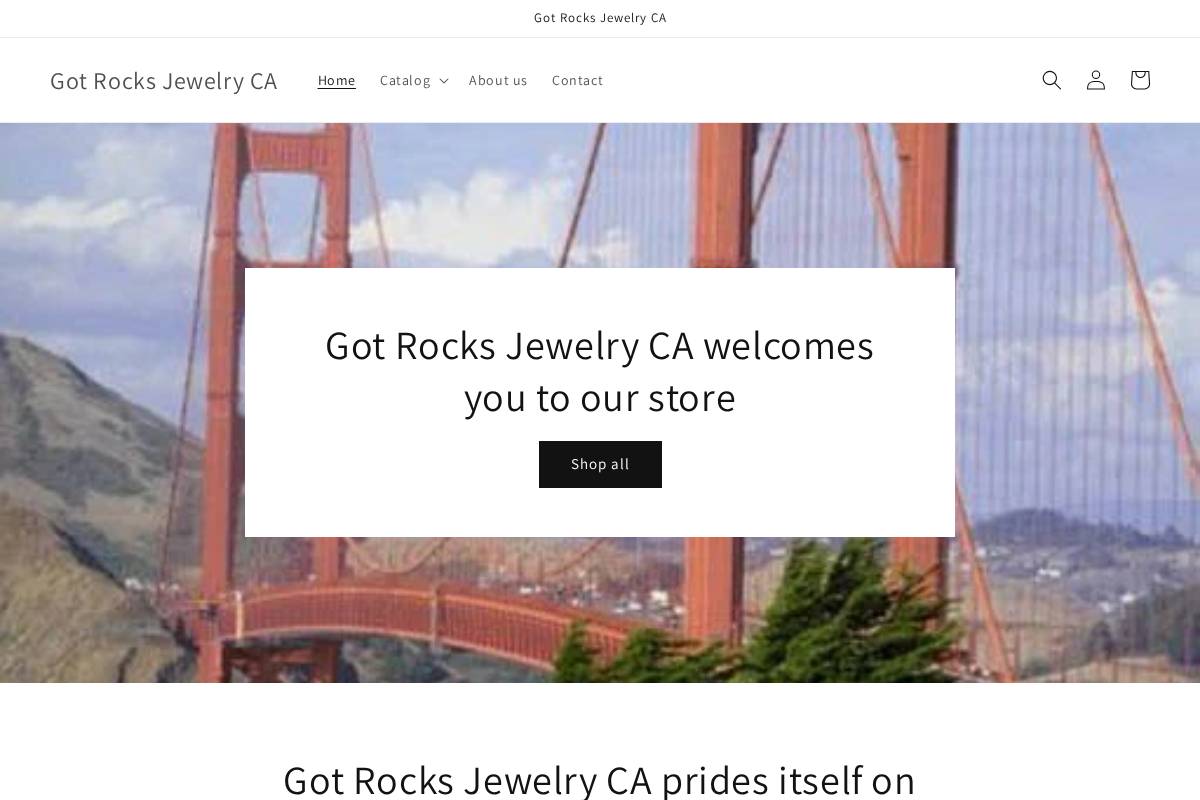 gotrocksjewelryca.com homepage screenshot