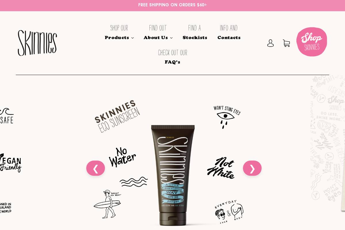 gotskinnies.com homepage screenshot