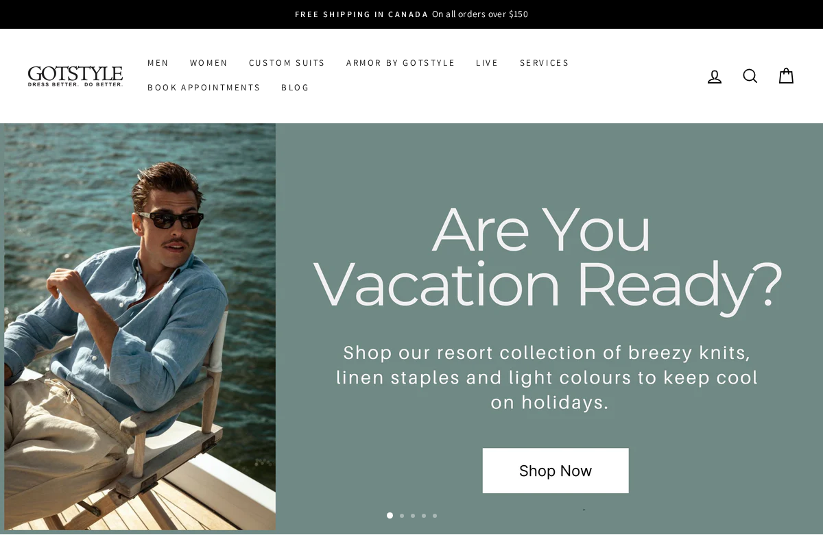 Gotstyle homepage screenshot