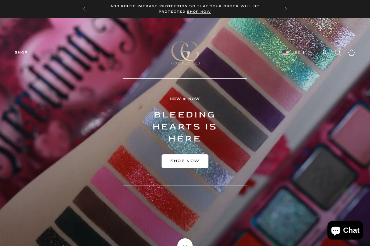 Gourmande Girls homepage screenshot