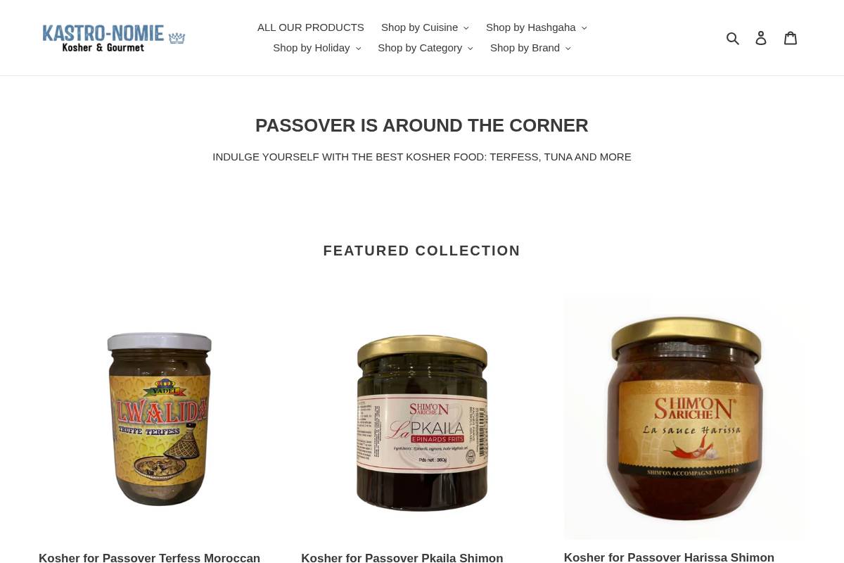 gourmet-kosher.com homepage screenshot