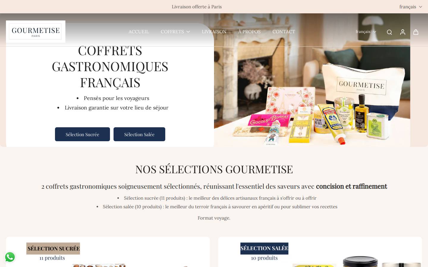 gourmetise.com homepage screenshot