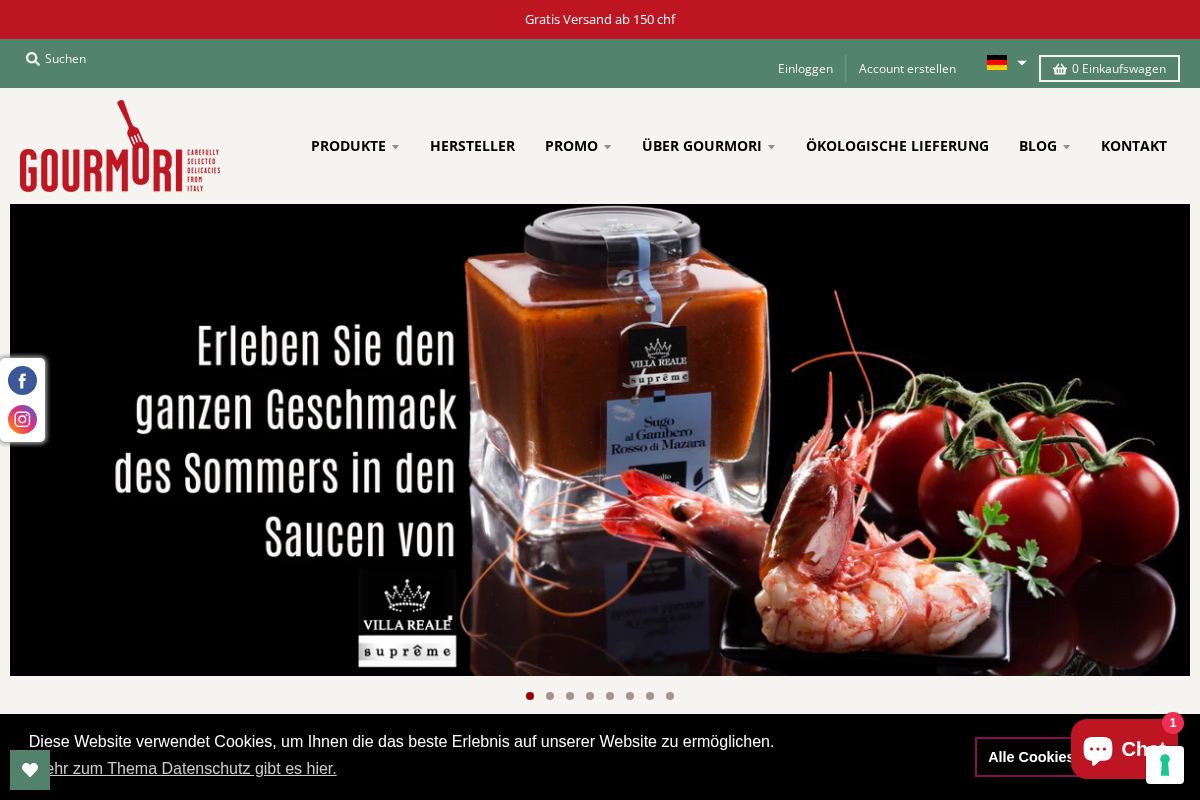 GOURMORI homepage screenshot