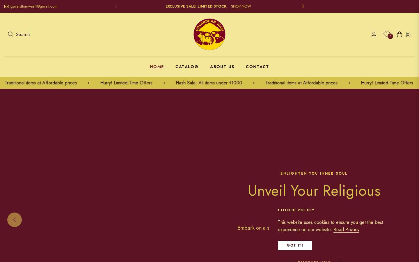 govardhanwasi.com homepage screenshot