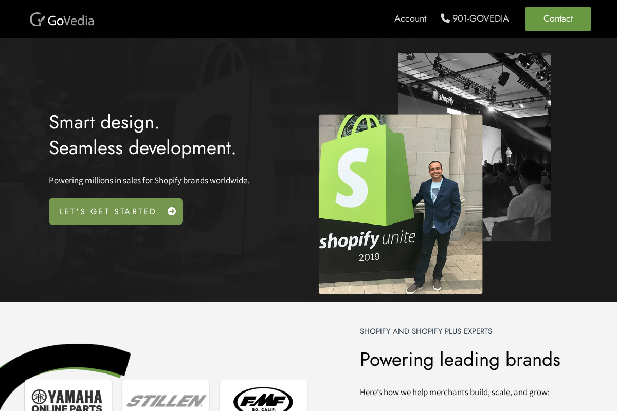 Govedia homepage screenshot