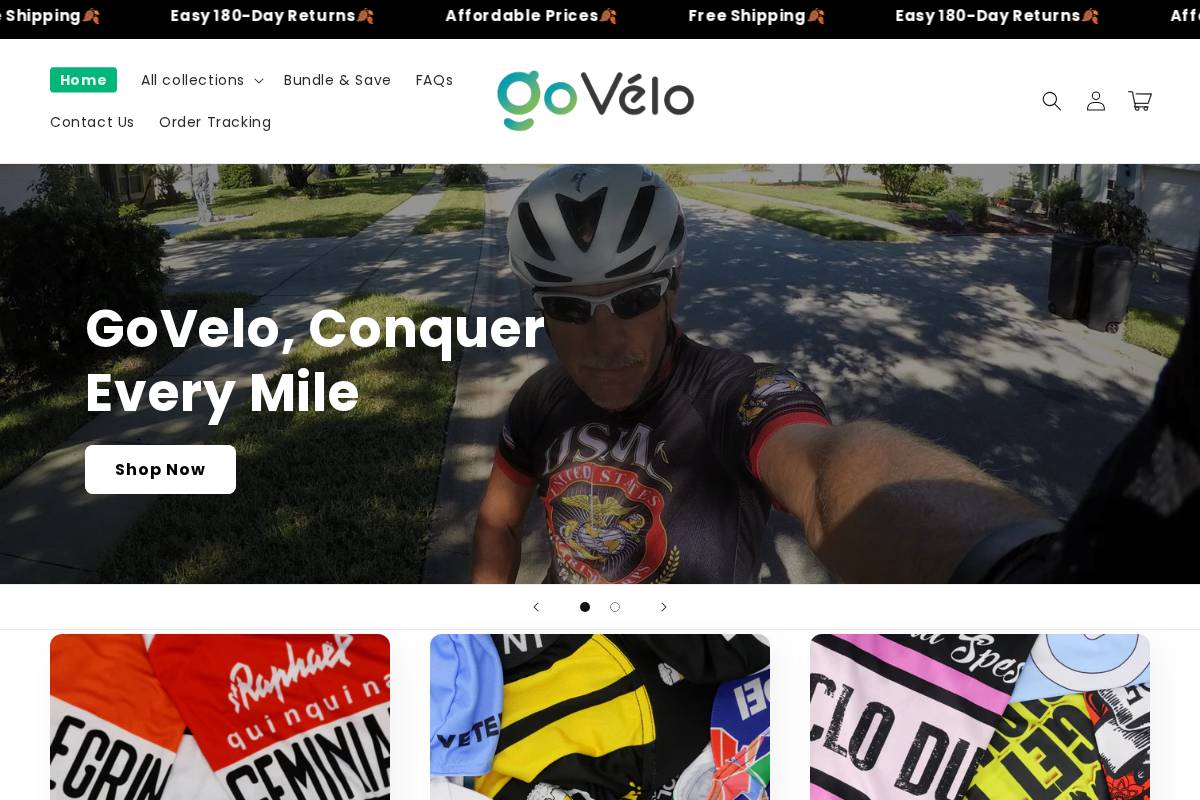 Govelo homepage screenshot