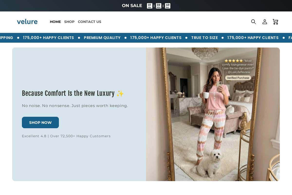 Govelure homepage screenshot