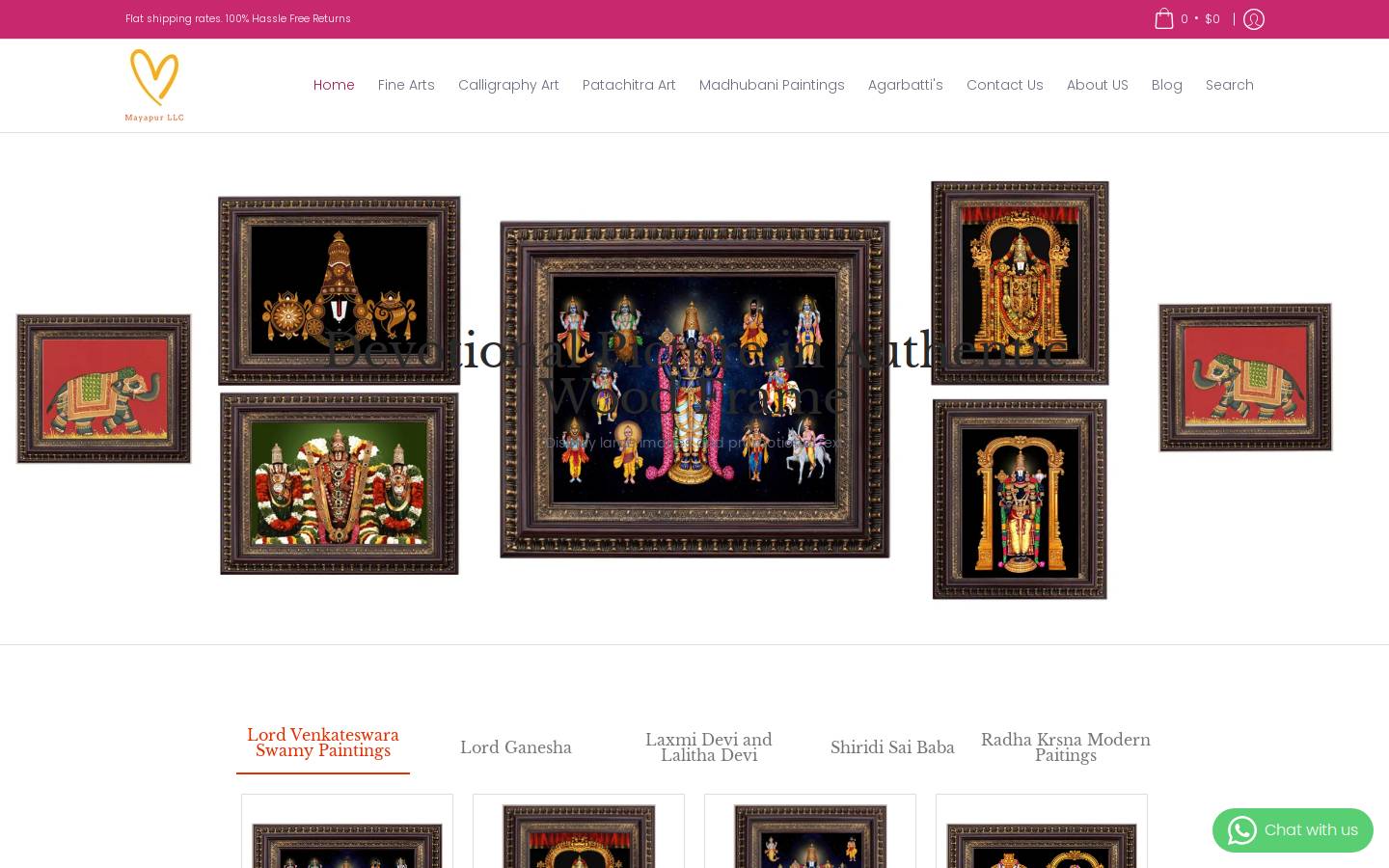 govindaarts.com homepage screenshot