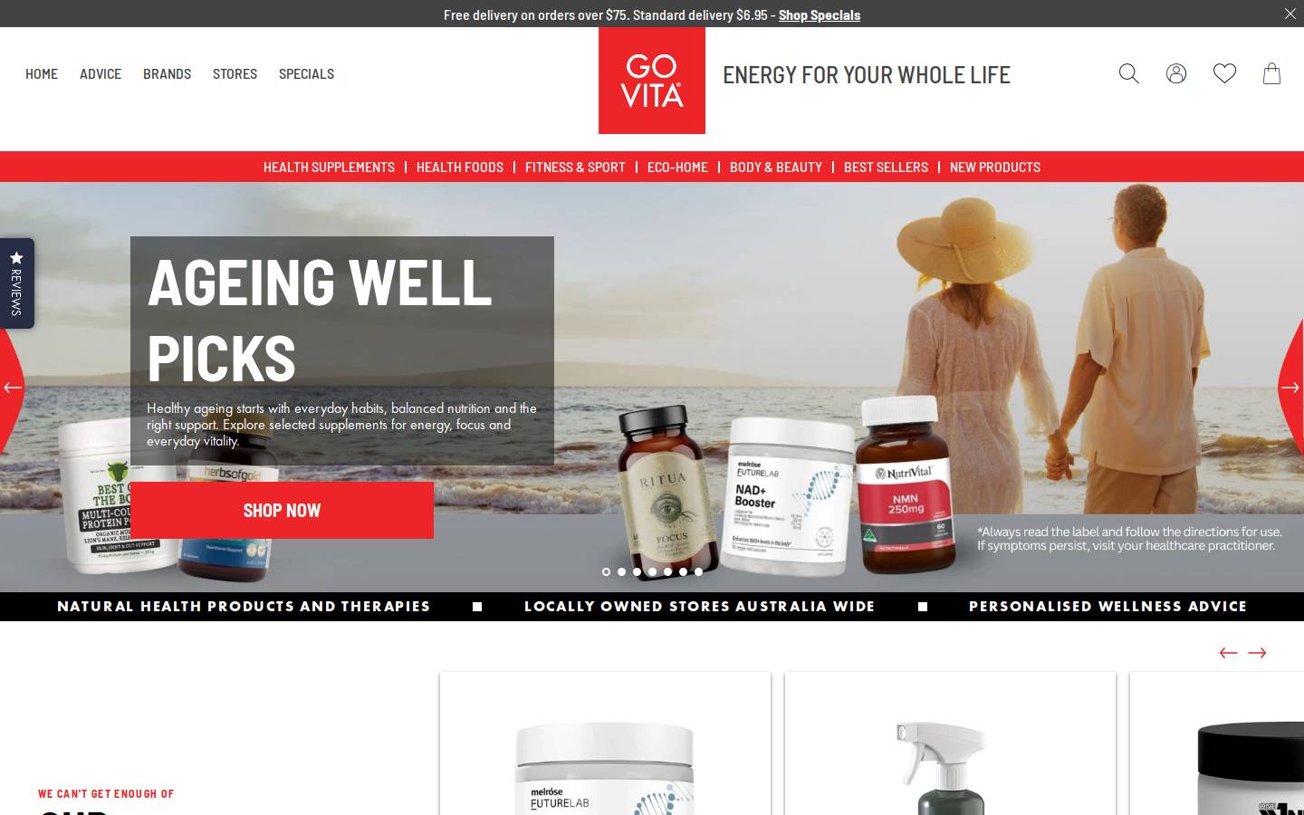 govita.com.au homepage screenshot