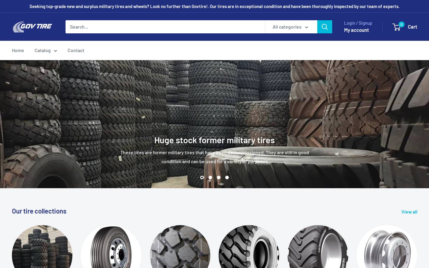 govtire.com homepage screenshot