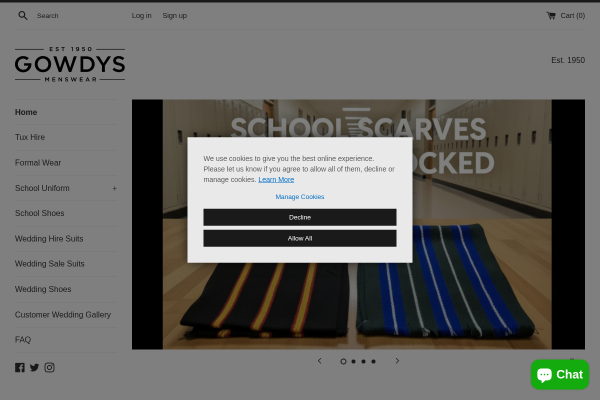 Gowdy's homepage screenshot