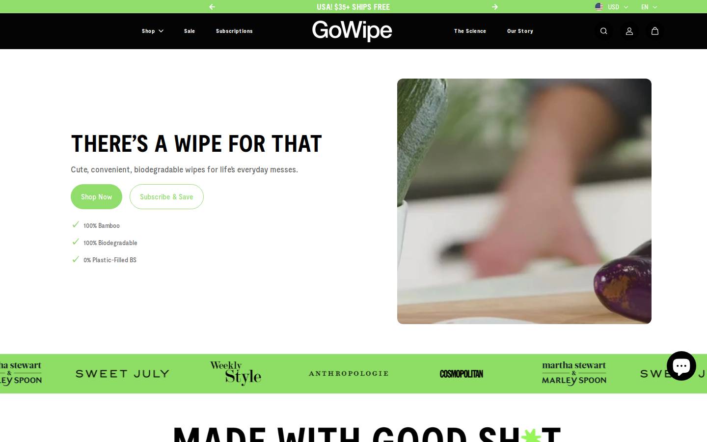 gowipe.co homepage screenshot