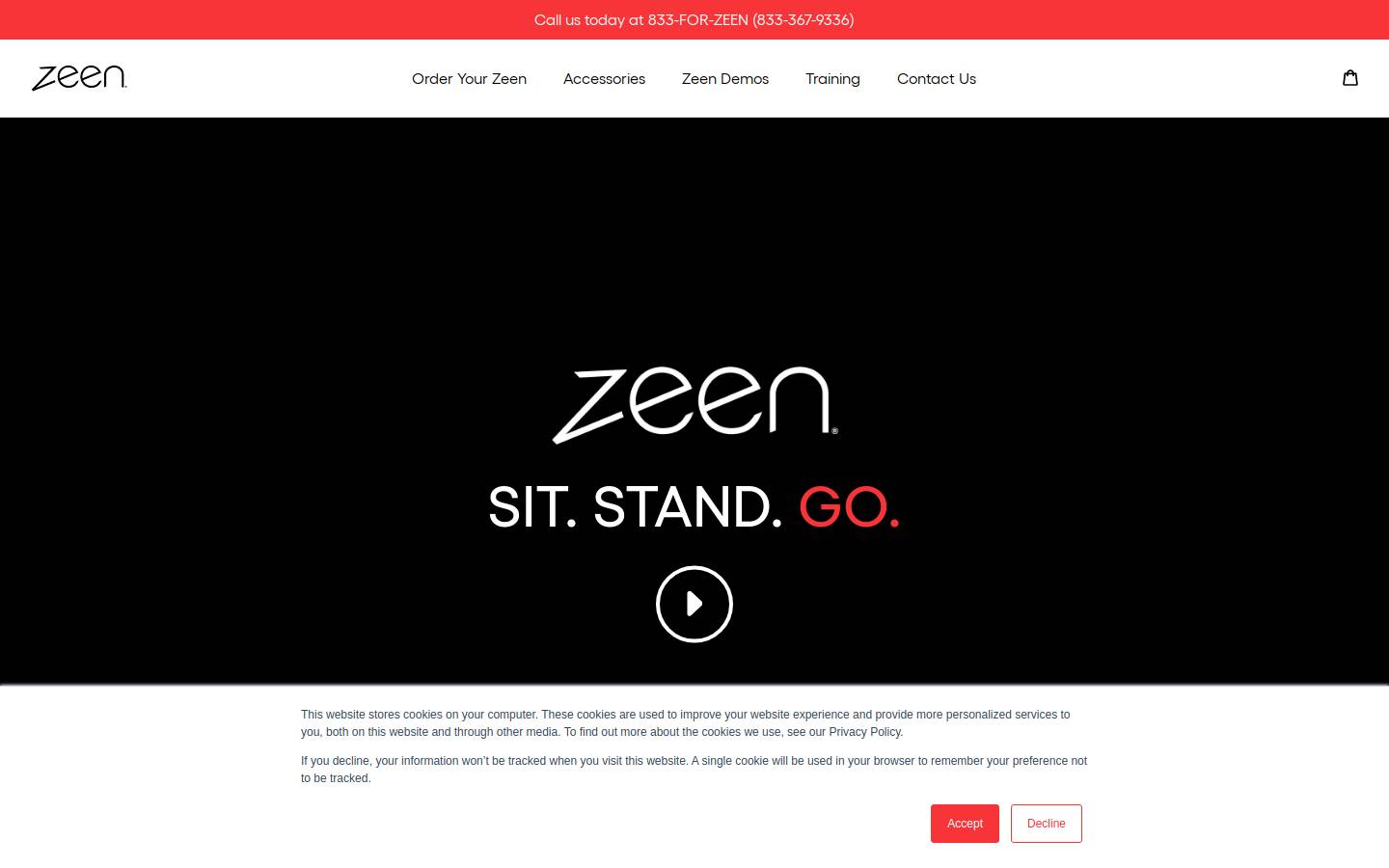 gozeen.com homepage screenshot