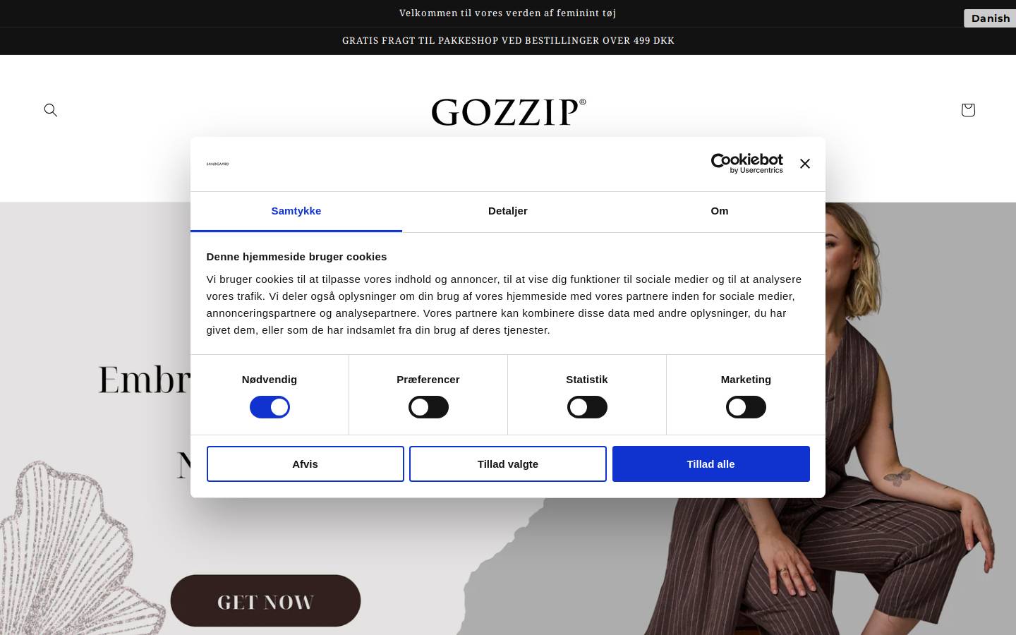 Gozzip homepage screenshot