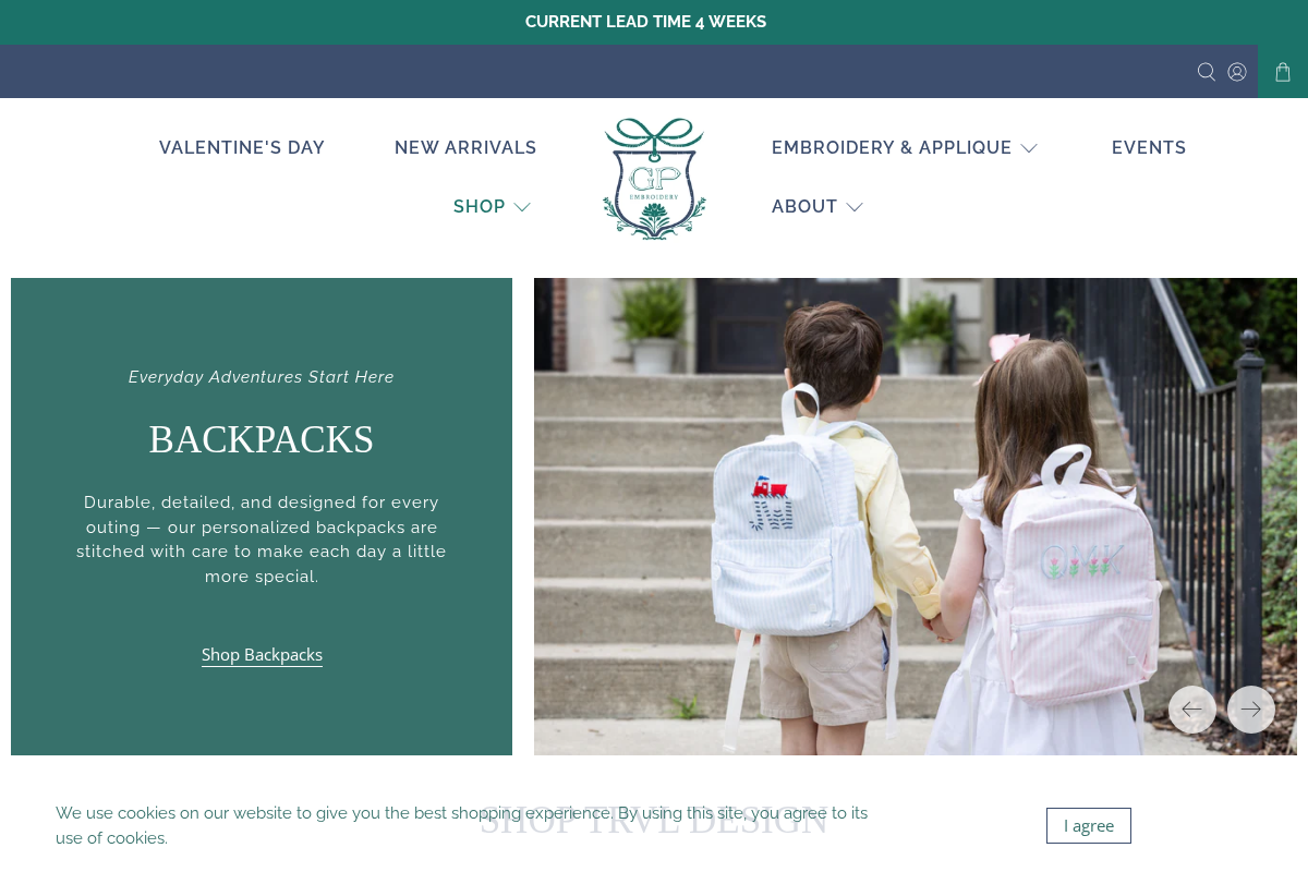 GP Embroidery homepage screenshot