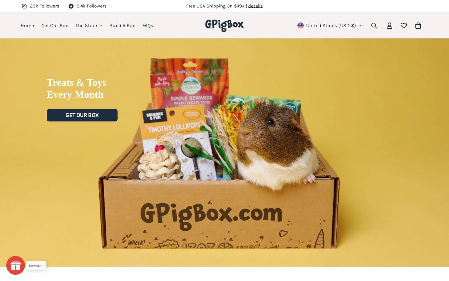 gpigbox.com homepage screenshot