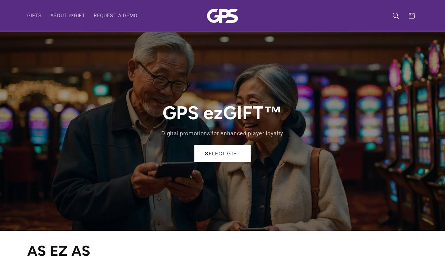 gpsezgift.com homepage screenshot